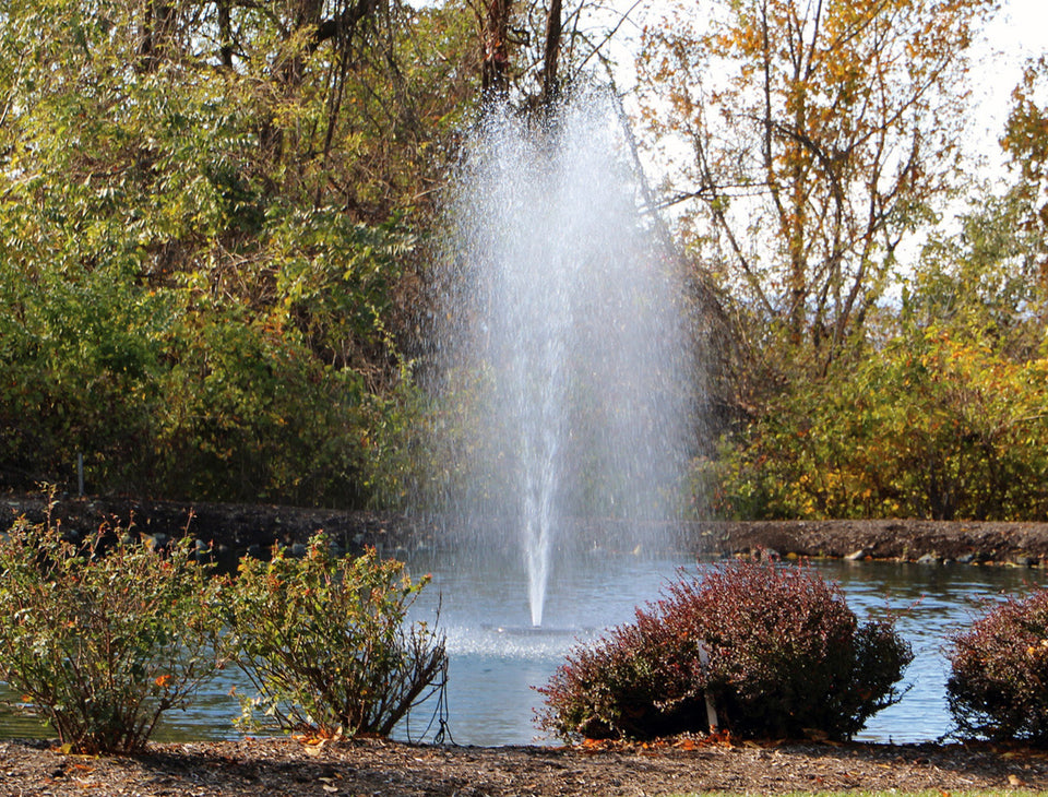 Otterbine's 1/2HP Rocket aerating fountain will add drama and beauty to any backyard landscape. Turn your ordinary backyard pond into a personal oasis that is the envy of all your neighbors! Otterbine - family owned and operated for over 40-years.